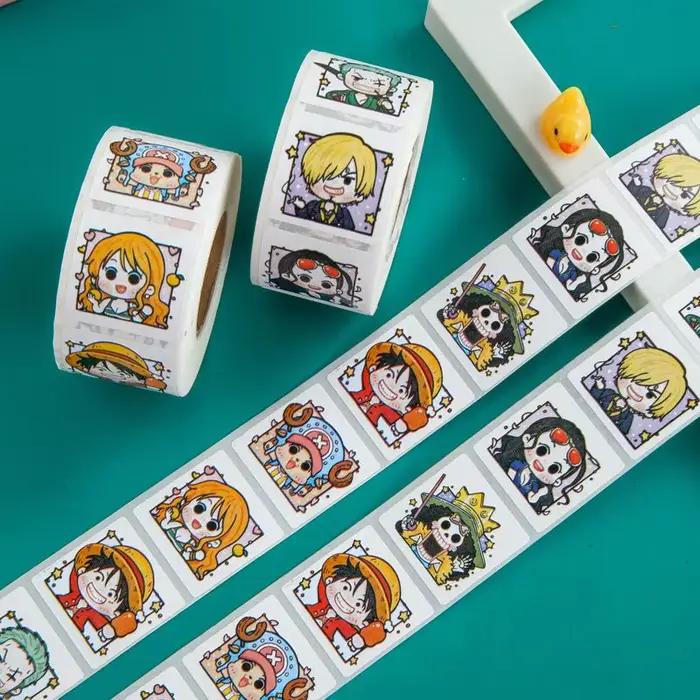 Autocollant One Piece, autocollant mignon pour fournitures scolaires, cadeau de haute qualité, couverture de journal intime manuscrite