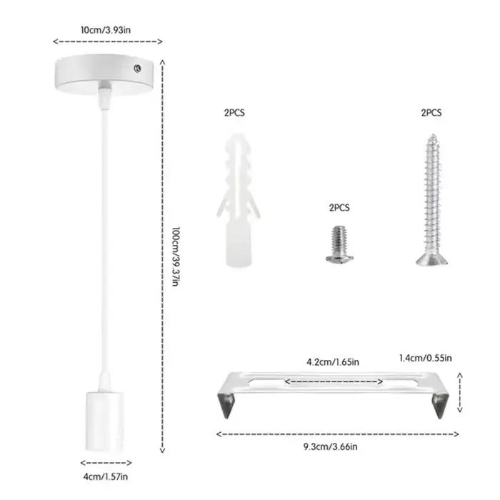 Support de lampe E27 Kit d'éclairage à vis douille de suspension ensemble de lignes de lustre accessoires lampe suspendue rétro à monter soi-même