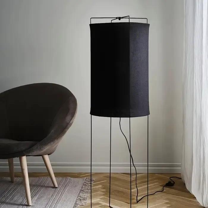 Lampe sur pied Wabi-sabi minimaliste en tissu pour salon
