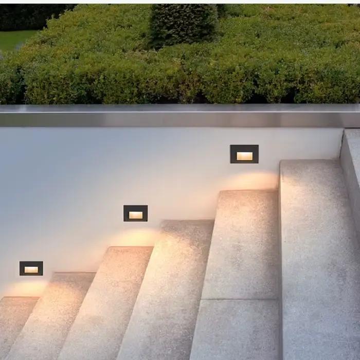 Applique murale 13 LED pour escalier avec boîtier encastré en aluminium