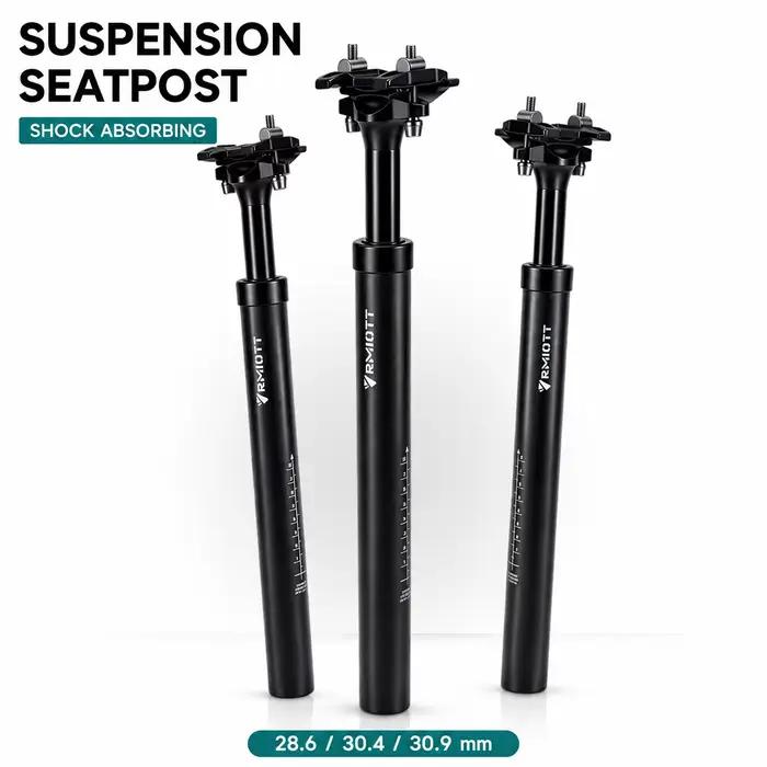 Tige de selle de vélo VTT à suspension réglable 28.6/30.4/30.9mm, amortissante pour VTT