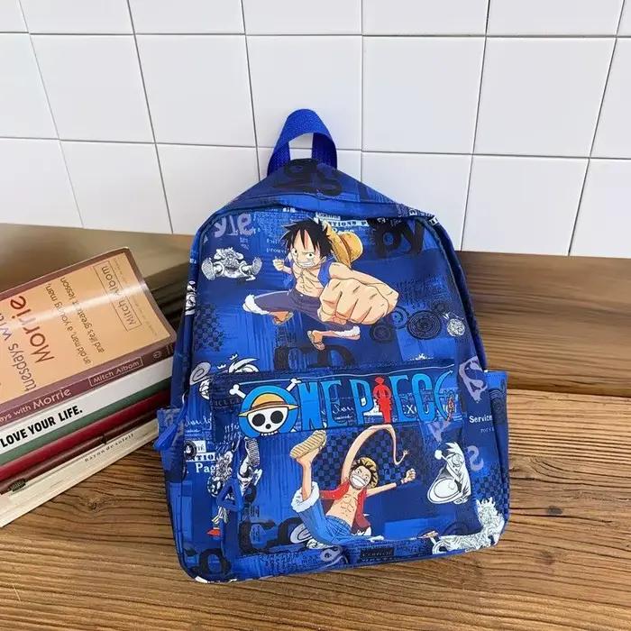 Sac à dos à motif de dessin animé One Piece Luffy & Chopper, créatif et personnalisé, grande capacité, léger, polyvalent, sac d'étudiant