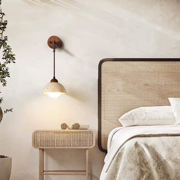 Huangdong pierre wabi-sabi vent chambre lit applique crème