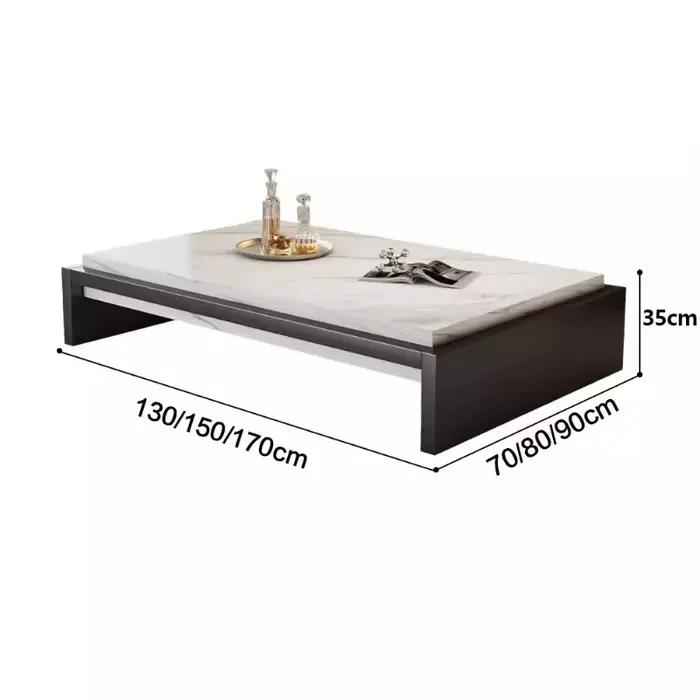 Table basse rectangulaire pour salon, style épuré, grande table à livres, mobilier de luxe haut de gamme pour la maison