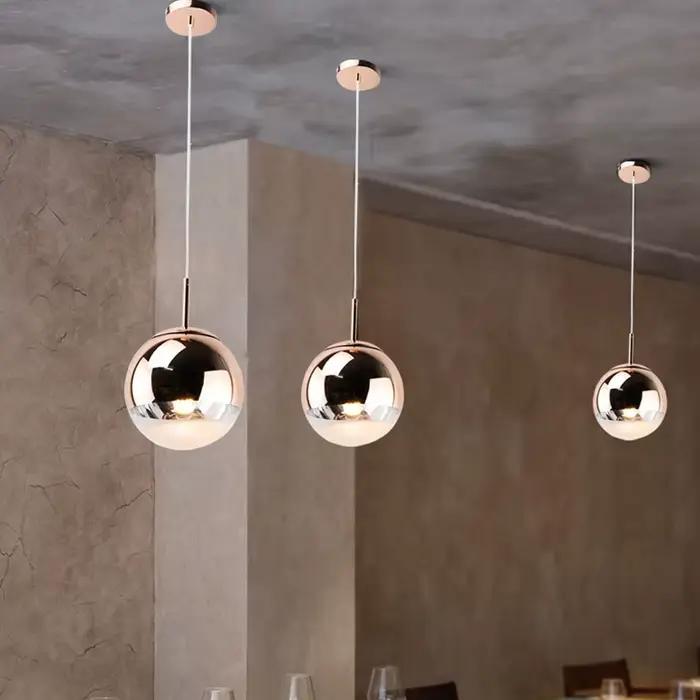 Boule pendentif lumières moderne nordique suspension lustres lampe suspendue éclairage intérieur chambre décor pour salon chambre d'hôtel occasionnels spéciaux