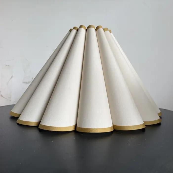 Abat-jour en tissu fait main en forme de pétale E26 E27 pour lampe de chevet