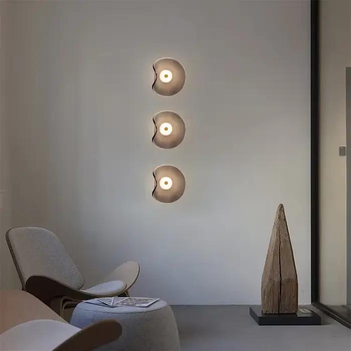 Applique murale moderne en pierre de verre contemporaine pour chambre hall d'entrée bar magasin-decoration-interieur