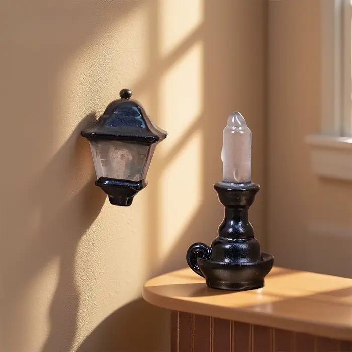 30 pièces de mini lampes à huile rétro lumineuses