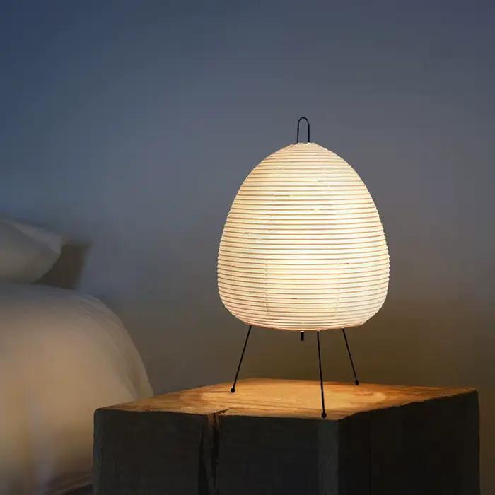 Lampe de table en papier de riz japonais Akari Noguchi Yong pour salon chambre bureau et décoration artistique occasionnelle