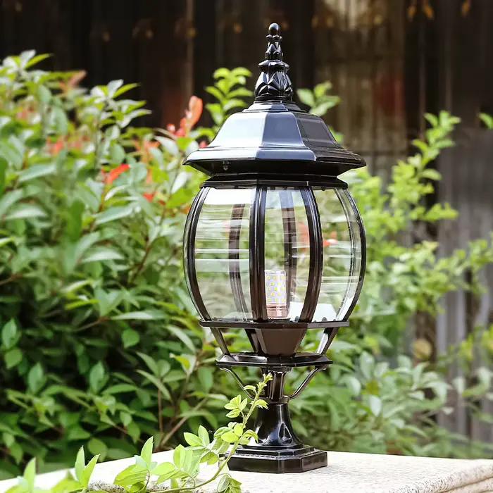 Lampe de poteau simple et moderne pour extérieur, lampe de jardin étanche, lampe de poteau de porte extérieure, lampe murale de portail
