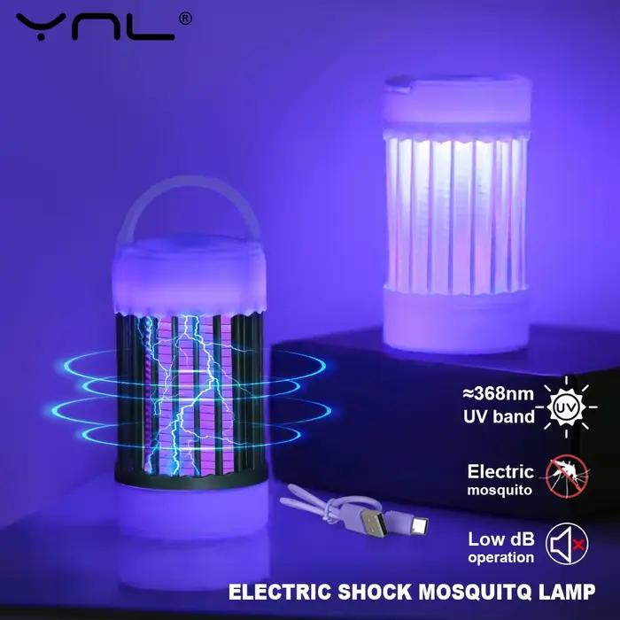 Lampe anti-moustiques à choc électrique USB, lumière UV, piège anti-moustiques pour chambre à coucher, répulsif d'extérieur, lampe anti-moustiques muette