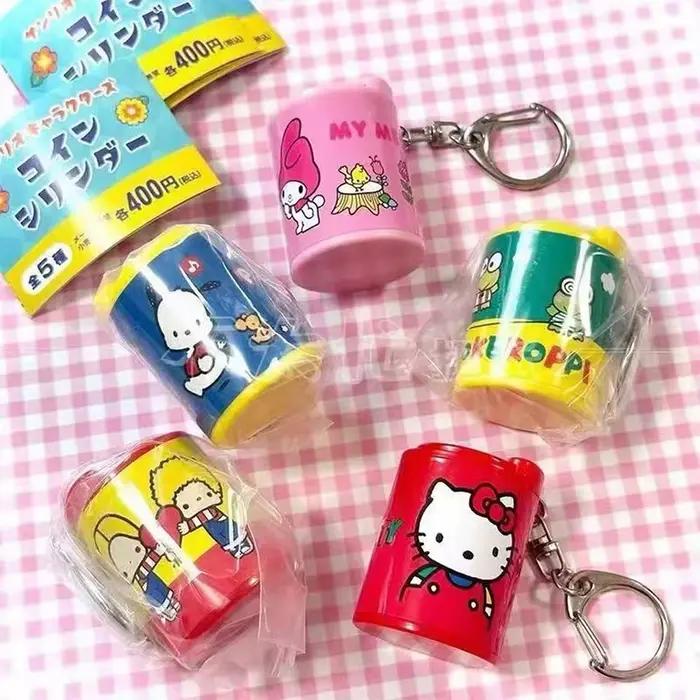 Boîte de rangement pour pièces de monnaie, dessin animé, peut contenir 15 pièces, boîte à monnaie, Sanrio My Melody Kuromi Hello Kitty Kawaii, porte-clés, jouets, cadeaux pour enfants
