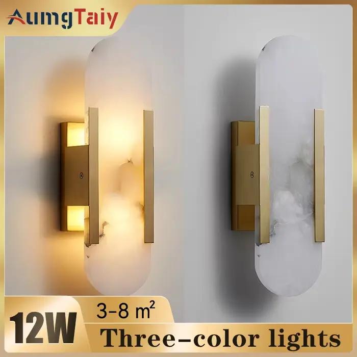 Mur LED lampe moderne marbre applique murale appliques pour salon couloir chambre chevet escalier intérieur décoration de la maison luminaire aplique de pared interior décoration murale tableau décora