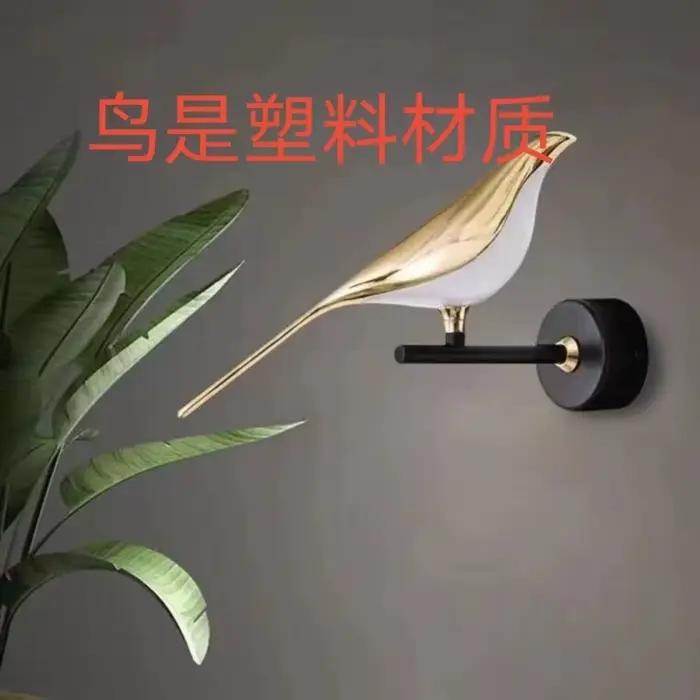 Appliques murales LED nordiques Golden Bird lampe murale créative art déco pour salon chambre à coucher cuisine entrée étude salle de bain occasions spéciales
