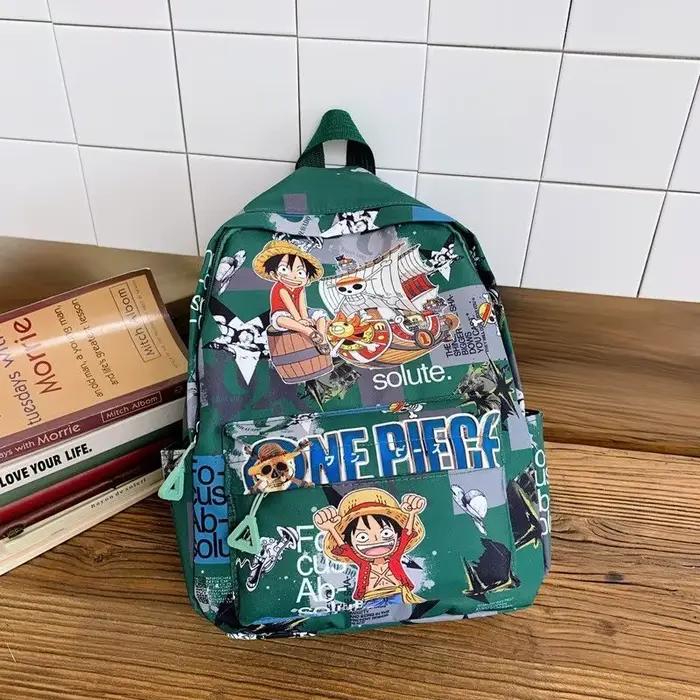 Sac à dos à motif de dessin animé One Piece Luffy & Chopper, créatif et personnalisé, grande capacité, léger, polyvalent, sac d'étudiant