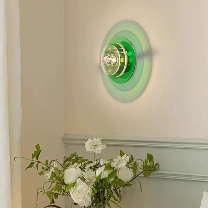 Italien Bauhaus mur LED lampes salon chambre lampe de chevet médiéval rond soucoupe volante appliques murales Bar atmosphère décor