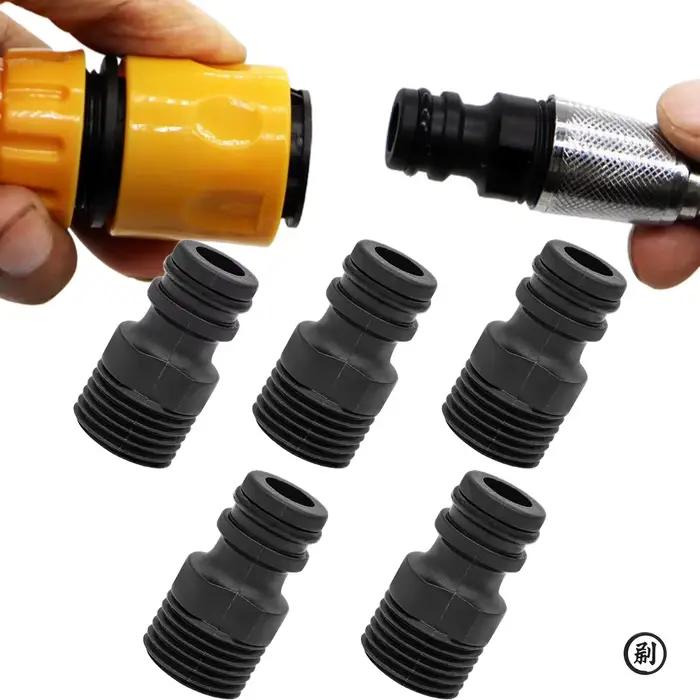Raccords filetés Joint fileté hydraulique jardin plastique raccord rapide tuyau d'eau 1/2 pouces 5 pièces adaptateur de robinet