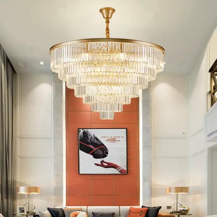 Italie Designer luxe lustre en cristal salle à manger chambre hôtel haut de gamme LED plafonnier moderne décor à la maison luminaire