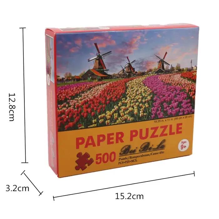 500 pièces Puzzle créatif diverses paysages assemblage photo adultes Anti-Stress Puzzles jouets pour enfants jeux cadeau de noël
