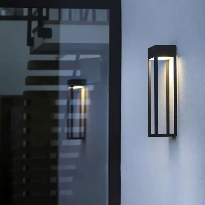 Lampe murale extérieure moderne, étanche, pour terrasse, cour, villa, balcon - Éclairage de porte d'entrée