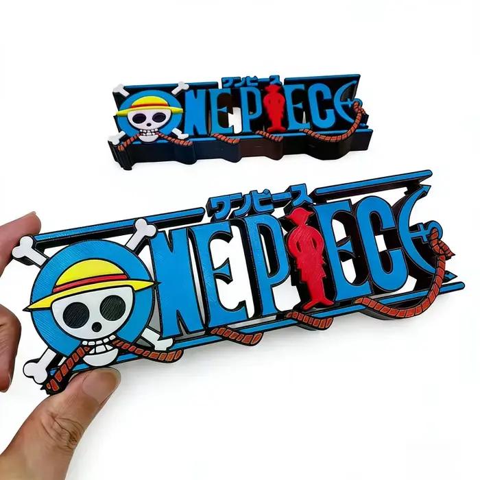 Nouvelle figurine One Piece avec logo tête de mort en chapeau de paille, imprimée en 3D, ornement de collection anime, décoration de bureau et de maison, cadeaux pour les fans d'anime