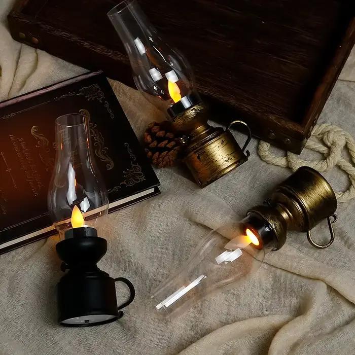 Lampe à bougie LED suspendue design rétro lampe à piles décorative maison cadeau Noël occassions spéciales chaleur romantique