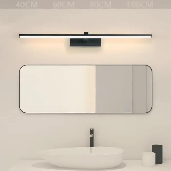 Lampe de mur LED moderne miroir décor éclairage 60/80/100 cm longue bande lumineuse pour chambre salle de bain toilettes cuisine Luminaires d'intérieur