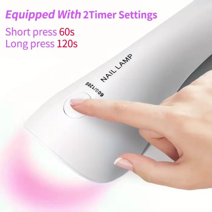 Lampe LED UV portative pour le séchage des ongles, Mini lampe de manucure Rechargeable, sèche-ongles à séchage rapide pour vernis Gel, outils de manucure