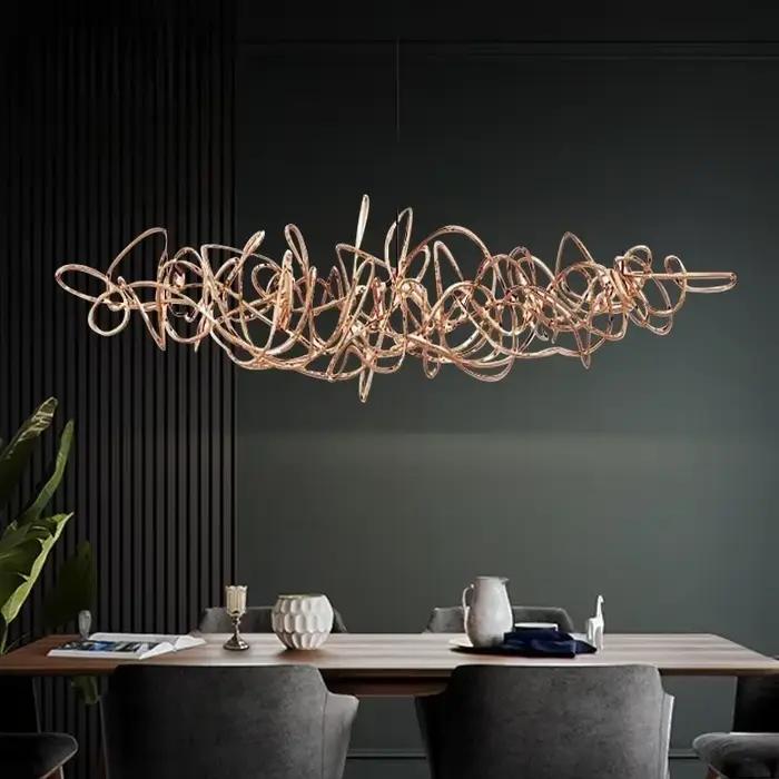 Lampe à suspension post-moderne design salon salle à manger restaurant bar lustre à suspension moderne art lumières créatives décoration