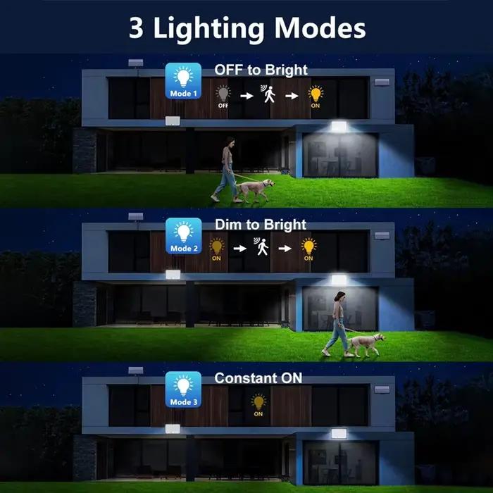 Lampe solaire extérieure à détecteur de mouvement 400 LED