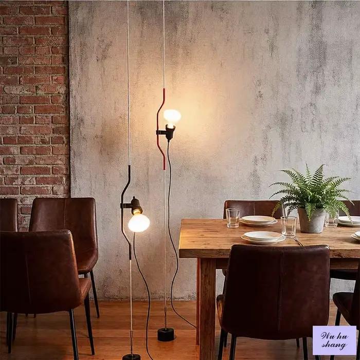 Lampe LED italienne suspendue au sol, idéale pour salon, chambre, chevet, galerie, canapé, hauteur réglable, éclairage intérieur artistique pour la maison