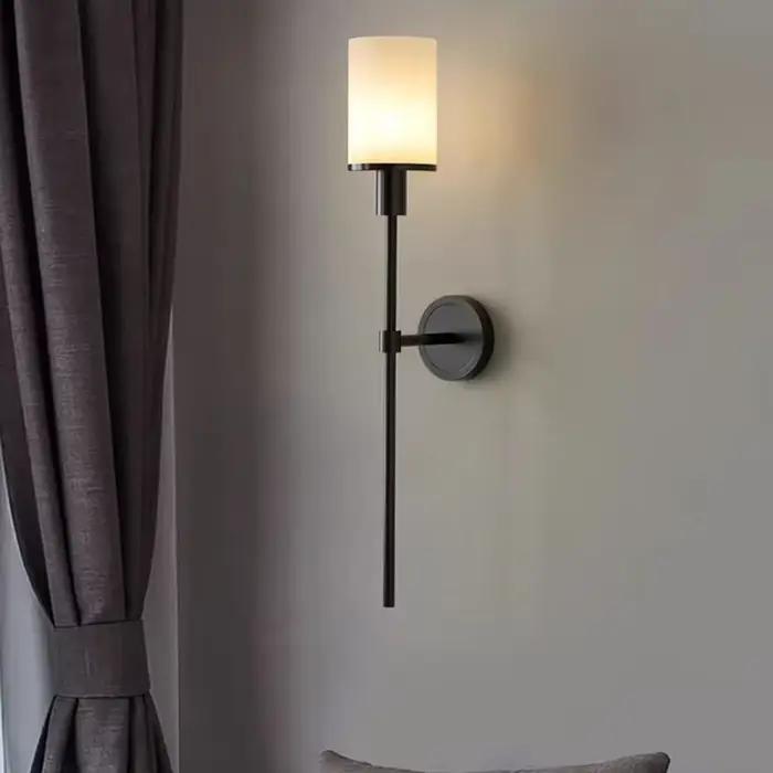 Lampe nordique Vintage en laiton applique salon chambre marbre naturel applique décor à la maison minimaliste luxueux escalier lumière LED