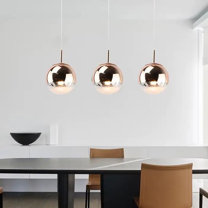 Boule pendentif lumières moderne nordique suspension lustres lampe suspendue éclairage intérieur chambre décor pour salon chambre d'hôtel occasionnels spéciaux