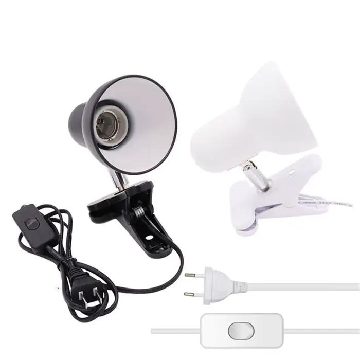 Lampe de bureau E27 noire et blanche pour dortoir