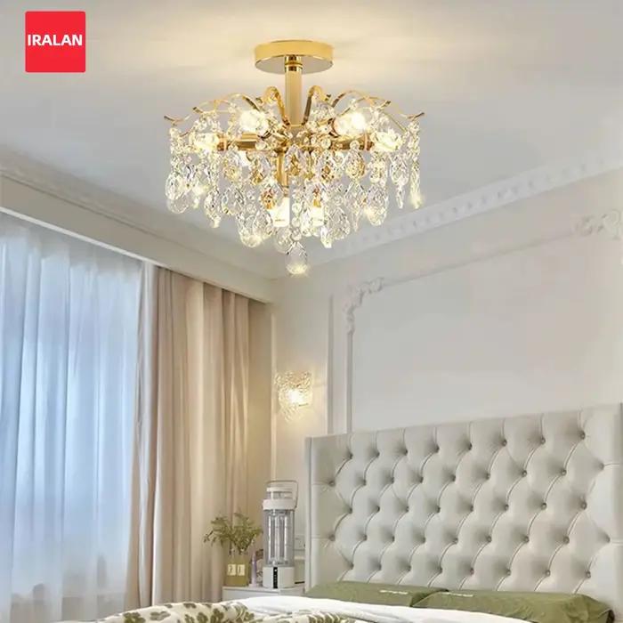 Plafonniers français luxe cristal suspension pour le salon LED Lustre intérieur décoration de la maison