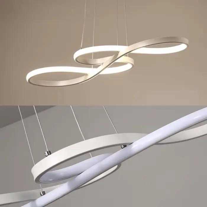 Lampe Led suspendue en forme d'îlot de cuisine moderne