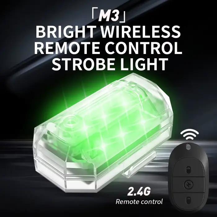Lumières stroboscopiques pour voiture et moto, Flash Led, lampe d'avertissement Anti-collision, étanche, télécommande sans fil