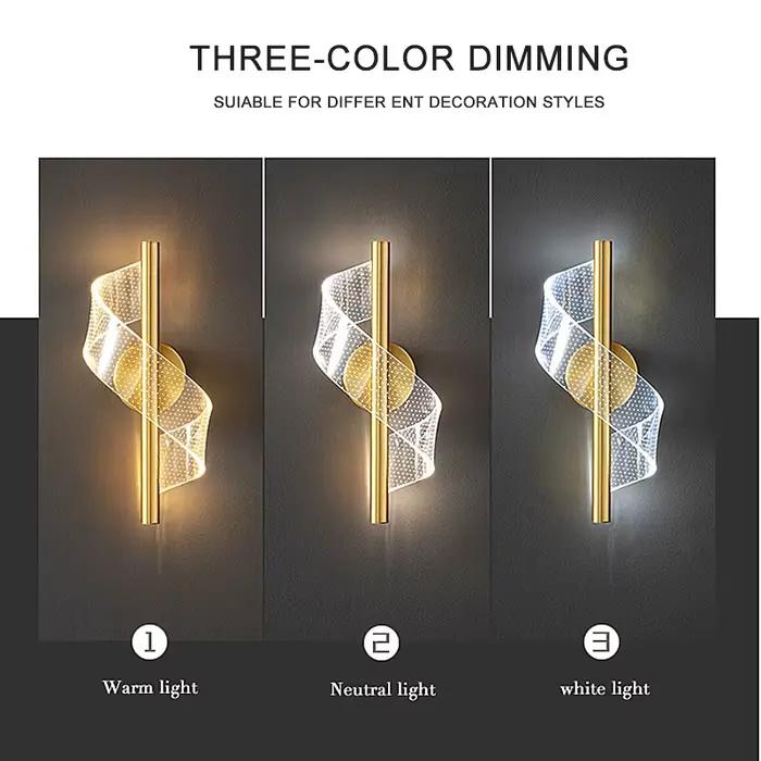 Applique murale LED au design nordique moderne
