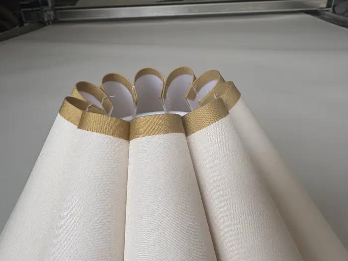 Abat-jour en tissu fait main en forme de pétale E26 E27 pour lampe de chevet