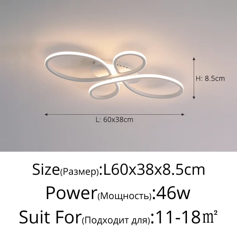 Plafonniers LED modernes à télécommande pour salon à plafond bas, luminaires de plafond LED pour sal