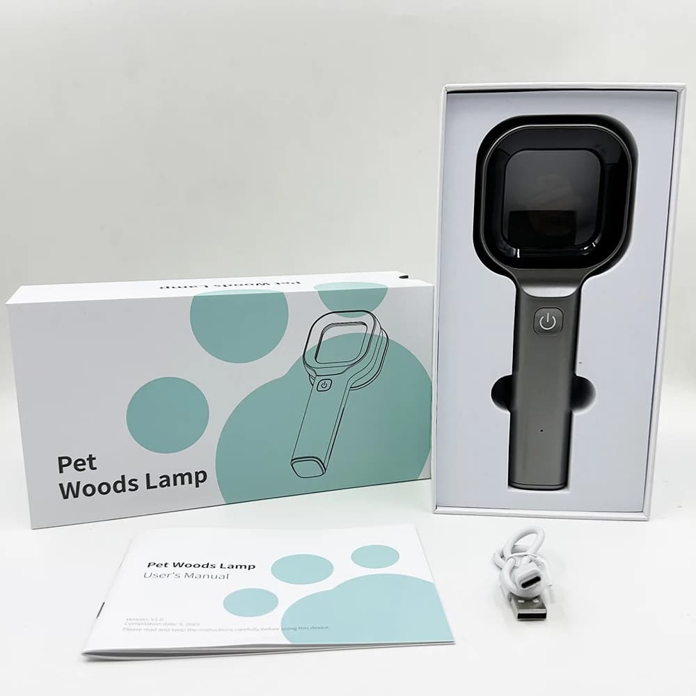 Lampe en bois pour animaux de compagnie, chargeur USB, filtre portatif, accessoires de diagnostic de