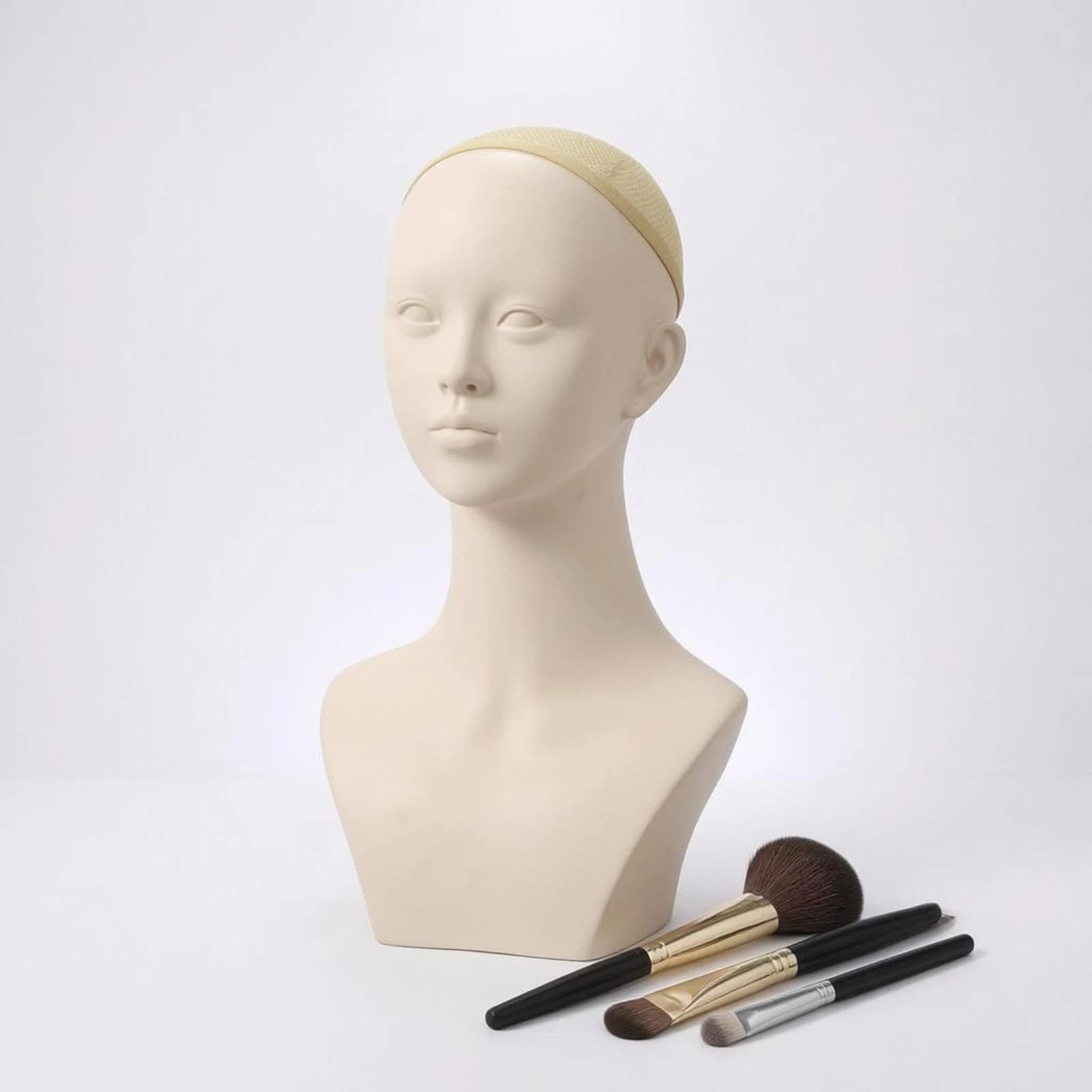 Tête de mannequin sans décoration, buste de mannequin avec épaules, résistant aux bris, robuste pour