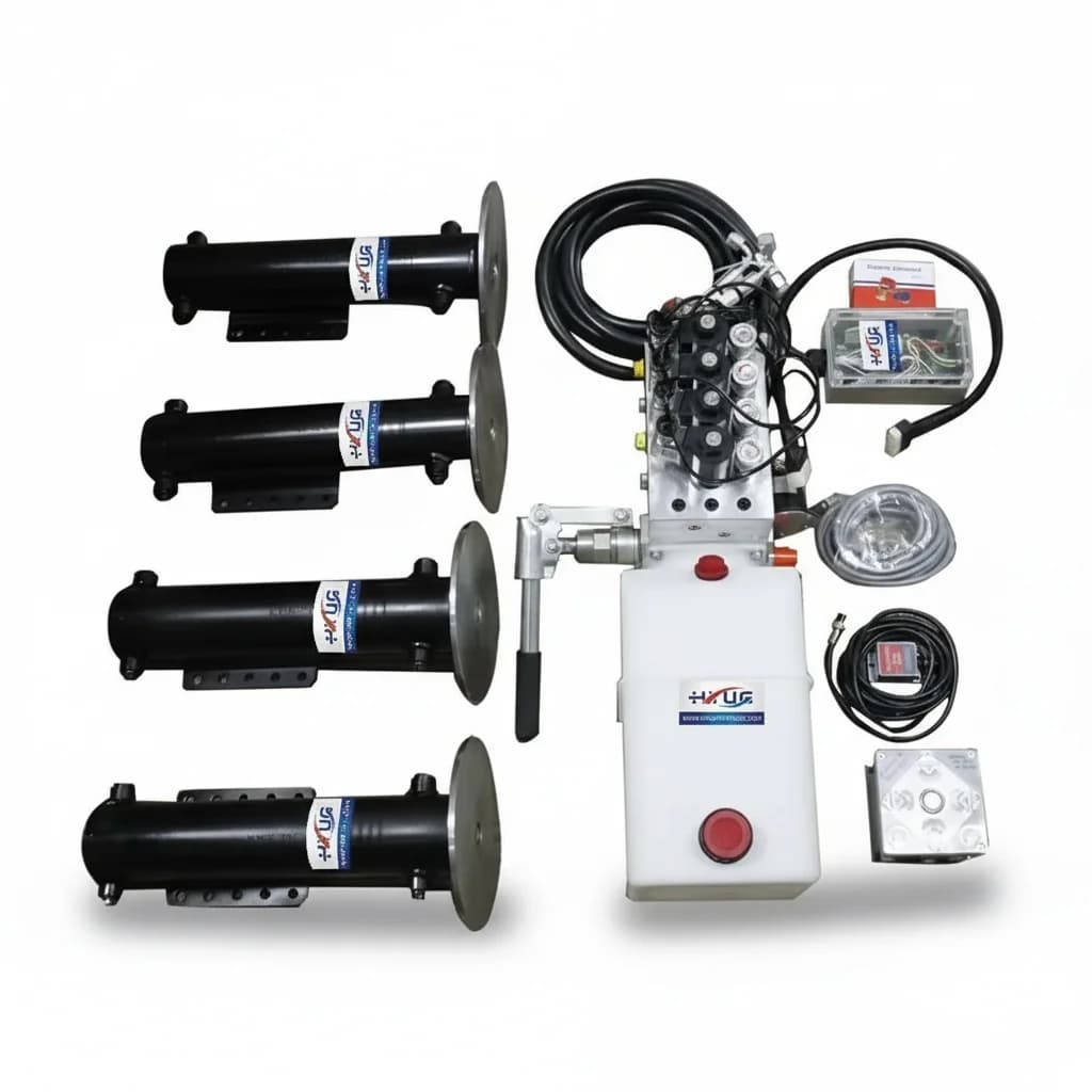 Vérin hydraulique, système de nivellement en acier à double action de 3 à 20 tonnes, vérin hydrauliq