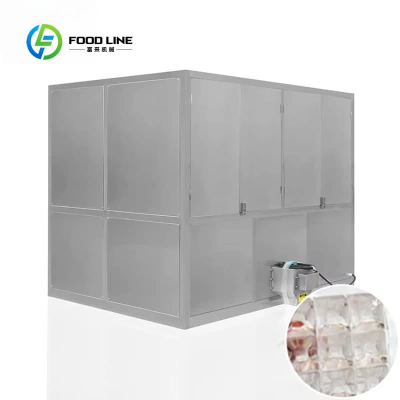 Machine à glaçons cubiques automatique personnalisée de 3 tonnes à refroidissement par air, grande c