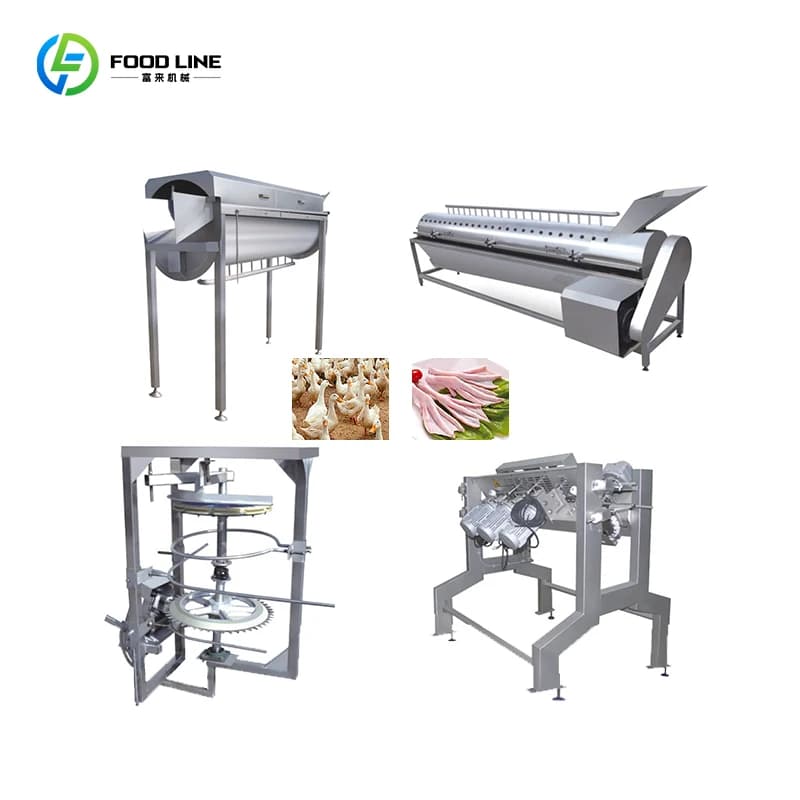 Ligne de traitement de volailles entièrement automatique, capacité de 300 à 1000 poulets par heure,