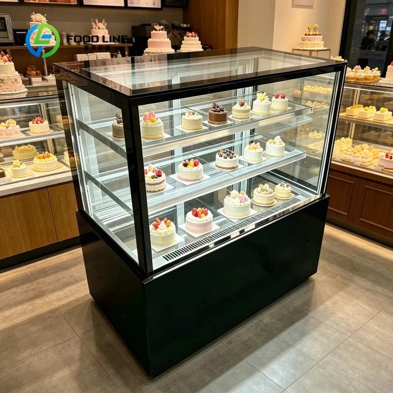 Vitrine à gâteaux superposés personnalisée, grande capacité, vitrine à desserts en verre, refroidiss