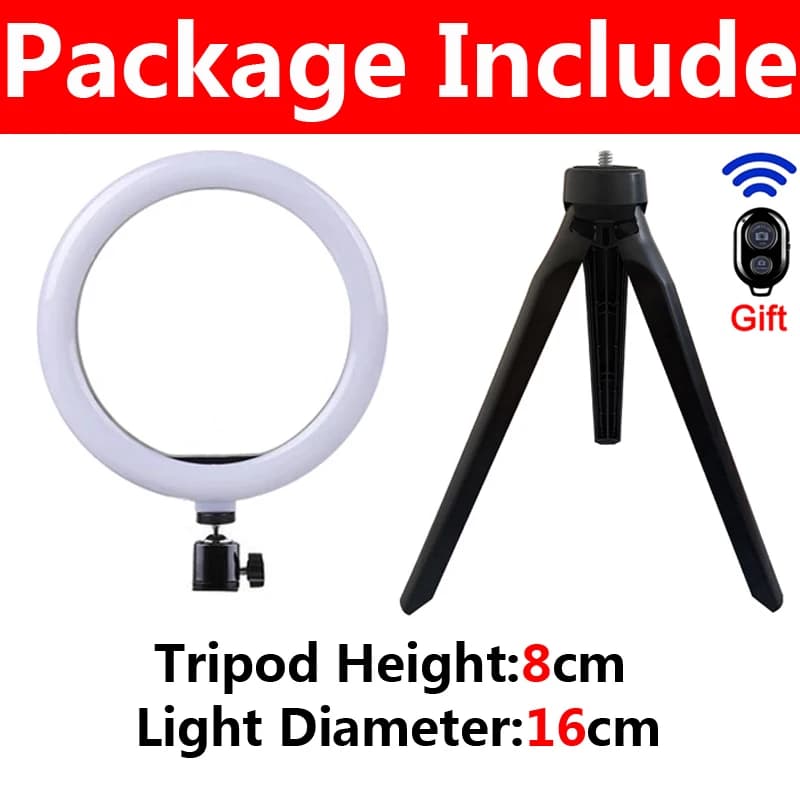 Anneau d'éclairage LED pour Selfie, lampe annulaire pour Selfie, lumière de remplissage à distance U