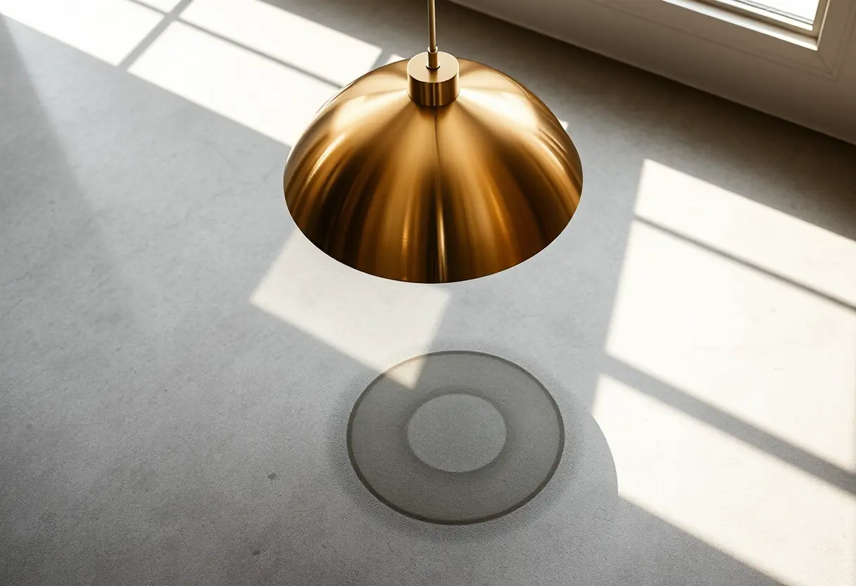 Lampe suspendue contemporaine en laiton