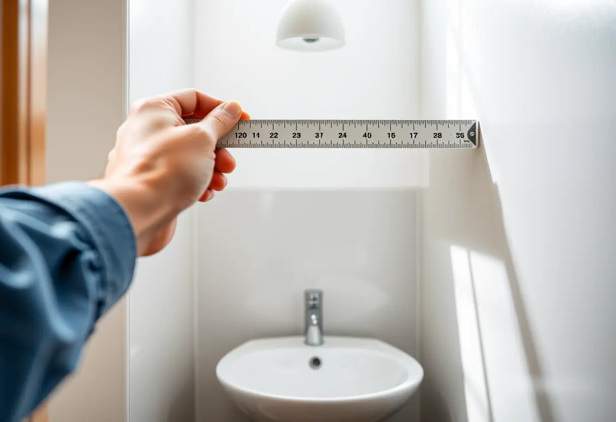 Mesure de l'espace pour une applique salle de bain